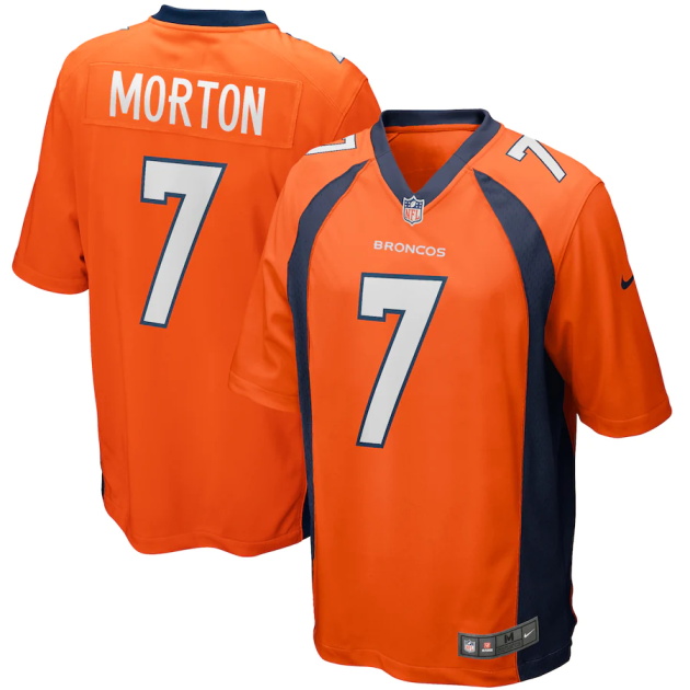 mens nike craig morton orange denver broncos game retired player jersey